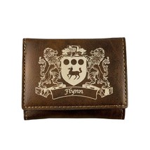 Flynn Irish Coat of Arms Rustic Leather Wallet - £19.75 GBP