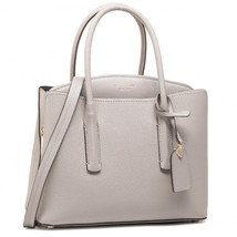 Kate Spade Margaux Taupe Gray Leather Medium Satchel PXRUA161 NWT $298 Retail Y - £123.48 GBP