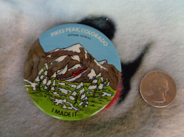 Vintage Pinback Button I Made It! Pikes Peak Colorado Altitude 14,110 ft... - £9.31 GBP