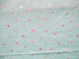 Fabric Artistic Expressions Stars of Pink Purple with Silver Accents $1.... - $1.95