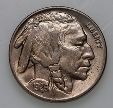 1926 5C Buffalo Nickel in Choice BU, Terrific Eye Appeal, Full Mint Luster - £71.65 GBP