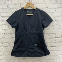 Grays Anatomy Scrub Top Womens Sz XS Dark Blue Work Uniform  - £12.40 GBP