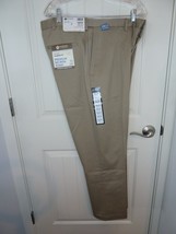Haggar Mens 38x29 Straight Fit Flat Front Stretch Khaki Beige Pants Flex... - $565.69 MXN
