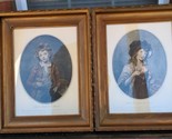 The Primrose Girl and The Match Boy by C. Knight - Hand Colored Etching Framed. - $151.47