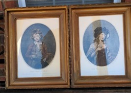 The Primrose Girl and The Match Boy by C. Knight - Hand Colored Etching Framed. - £134.53 GBP