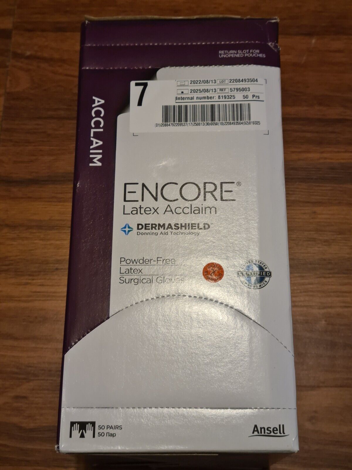 50-Pairs Encore Latex Acclaim DermaShield Sterile Latex Surgical Gloves . - $39.19