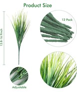 Artificial Grasses 12 Bundles Outdoor UV Resistant Fake Grass No Fade Fa... - £28.91 GBP