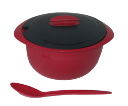 Tupperware Microwave Heat Serve Store Bowl &amp; Serving Spoon - £15.89 GBP