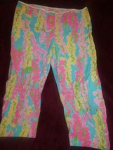 Lilly Pulitzer Hand Made Snappy Dragon Floral Capri Pants  - £22.15 GBP