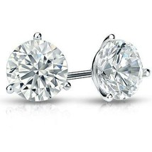 5Ct Simulated Diamond Earrings Martini Stud 14K White Gold Plated Screw Back - £37.35 GBP