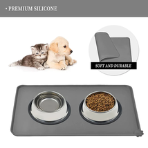 Pet Fountain Tray Food Pad Puppy Dogs Feeding Drinking Mat Easy Washing ... - $13.32