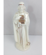 1968 Holland Mold Christmas Nativity Off White &amp; Gold Jeweled 8&quot; Wise Ma... - $44.81 CAD