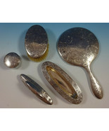 Alvin Sterling Silver Dresser Set 5pc Fancy Engraved (#1381) - €437,42 EUR
