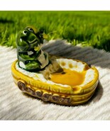 Vtg Souvenir Oregon Frog Taking Bath 2 Slot Ceramic Ashtray  Bathtub Japan - $19.05 CAD