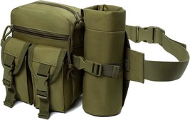 Metal Detecting Dig Pouch, Find Bag, Waist Bag With Water Bottle Pouch,, Green - £25.83 GBP