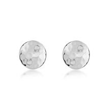 Tuscany Silver Sterling Silver Round Hammered Stud Earrings  - $130.00
