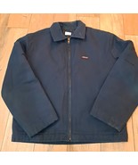 Vintage Dickies sz M Medium Jacket Zip Navy Blue Quilted Lined Shop Canv... - $92.95 CAD
