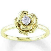 0.25Ct Round Simulated Diamond Solitaire Engagement Ring 14K Yellow Gold Plated - £75.16 GBP