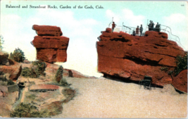 Balanced and Steamboat Rocks Garden of the Gods Colorado Postcard - £17.31 GBP