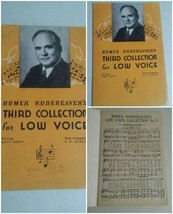020B VTG Homer Rodeheavers Third Collection For Low Voice Song Booklet 1943 - $14.99