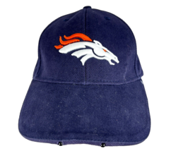 Denver Broncos 2 Led Light Front Edge Bill Baseball Hat Cap Removable Batteries - £36.07 GBP