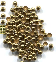DOME Smooth Nailheads 3mm GOLD color Hot Fix   2 gross 288 pieces - $110.22 MXN