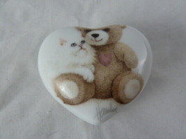 Otagiri Bob Harrison Vintage Japan Heart Cat &amp; Teddy Bear Trinket ring B... - £9.48 GBP