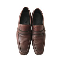 Kenneth Cole Reaction Men Loafers Shoes Brown Leather Slip-On 10.5 M Cognac - £39.32 GBP