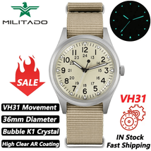 Militado ML07 Vintage Quartz Watch VH31 - $91.07+
