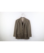 Vintage 90s Streetwear Mens 40S Worsted Wool Herringbone Suit Coat Blaze... - $999.14 MXN