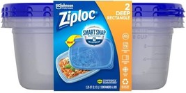 Ziploc Large Rectangle One Press Food Storage Container, 2 count per pack - 6 pe - £19.97 GBP