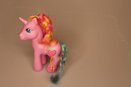 My Little Pony G3 2007 3D Heart Symbol Rarity Unicorn Rainbow Hair Pink Sparkle - £15.57 GBP