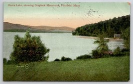 Onota Lake Greylock Mountains Pittsfield MA 1909 To Hinsdale Postcard X21 - £7.04 GBP