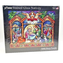 Vermont Christmas Company Stained Glass Nativity 1000 Piece Puzzle (Sealed) - £11.68 GBP