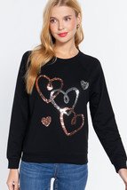 Sequins French Terry Pullover Top M - £14.69 GBP+