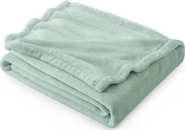 Bedsure Sage Green Fleece Blanket Throw Blanket Jadeite - - £15.54 GBP