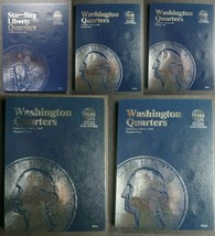 Set of 5 - Whitman Washington Quarters Coin Folders Number 1-4 1916-1998 Book - £26.54 GBP