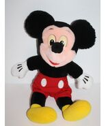 Disney World Stuffed Mickey Mouse 12" Plush Plastic Eyes Soft Toy Disney... - $10.40