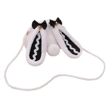 Cute Plush  Lop Ears Satchel Crossbody Bag Toys ita Kawaii Bunny Tail Bow Bells  - £98.57 GBP