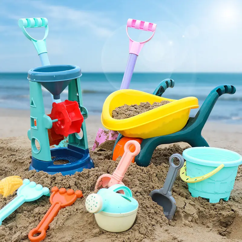 Nd castle baby beach toys play water bucket shovel sandbox cart summer trolley kit kids thumb200