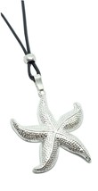 Starfish Necklace Silver Plated Pendant Beaded Cord Sea Nautical Uk Jewellery - £7.98 GBP
