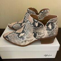 Style &amp; Co. Vidyaa Faux Leather Block Heel Ankle Boots - $31.89