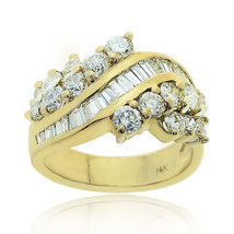 Authenticity Guarantee 
2.25 Ct. Tw. Baguette and Round Cut Diamond 14K Yello... - £2,570.07 GBP