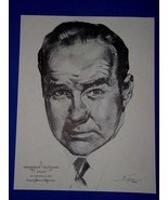 Broderick Crawford Academy Award Print Vintage 1962 Volpe All The King&#39;s... - $226.56 MXN