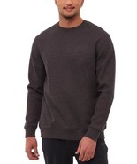 Bench. Men Sweatshirt Dark Gray Thermal Fleece Crewneck Stretch Moisture... - $56.16 CAD
