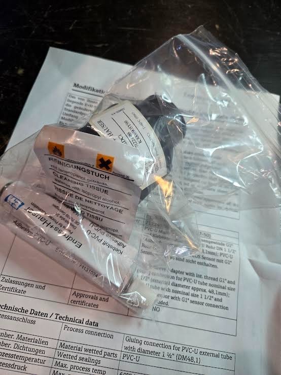 ENDRESS HAUSER CTSP-MB1DC1 PVC-U SLEEVE ADAPTER  KIT NEW NIB RARE  $99 Item image 8