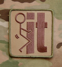 Multicam F**k F It Tactical Embroidered Morale Patch Hook Fastener Backing - £6.00 GBP