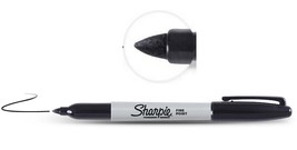 Black Sh Ar Pi E Original Fine Ti P Permanent Magic Marker Water Resistant 30101 - £9.36 GBP
