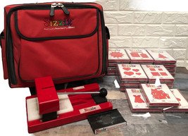 Sizzix Personal Die Cutter Press Machine System Converter Bag + 18 Red L Dies - $151.46