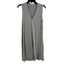 LAMade V Neck Grey Tee Shirt Dress Large - $23.14